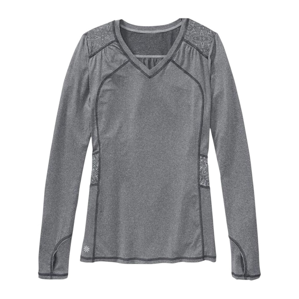 Athleta Northern Lights Flint Gray Heather Reflective Women's Top Size S
